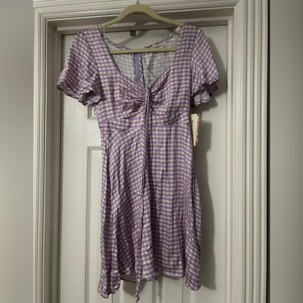 Purple and White Dress